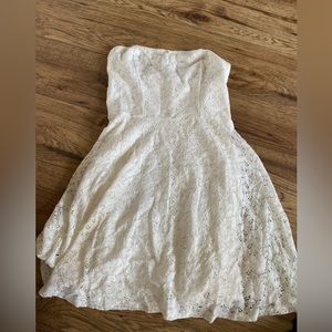 White lace dress- strapless size small